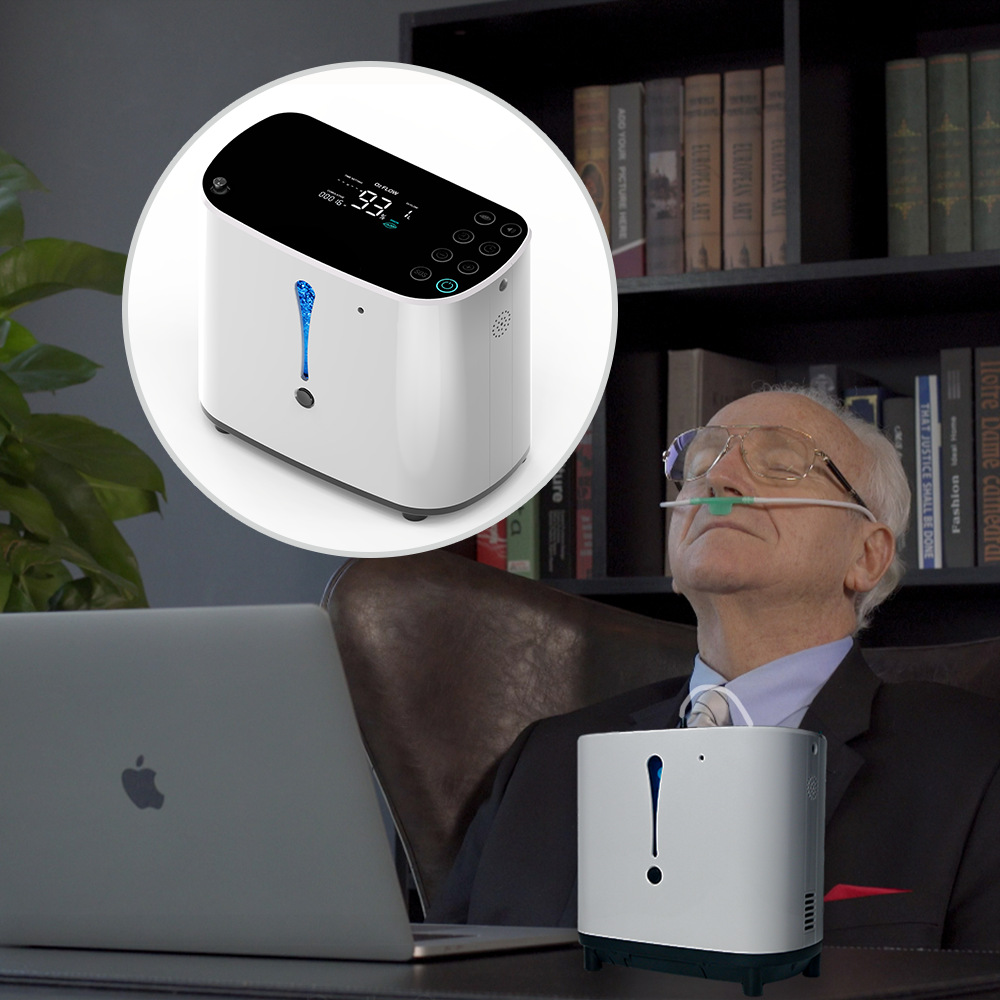2024 Household Portable 1-6L Adjustable Continuous Flow Oxygen Concentrator - BE04
