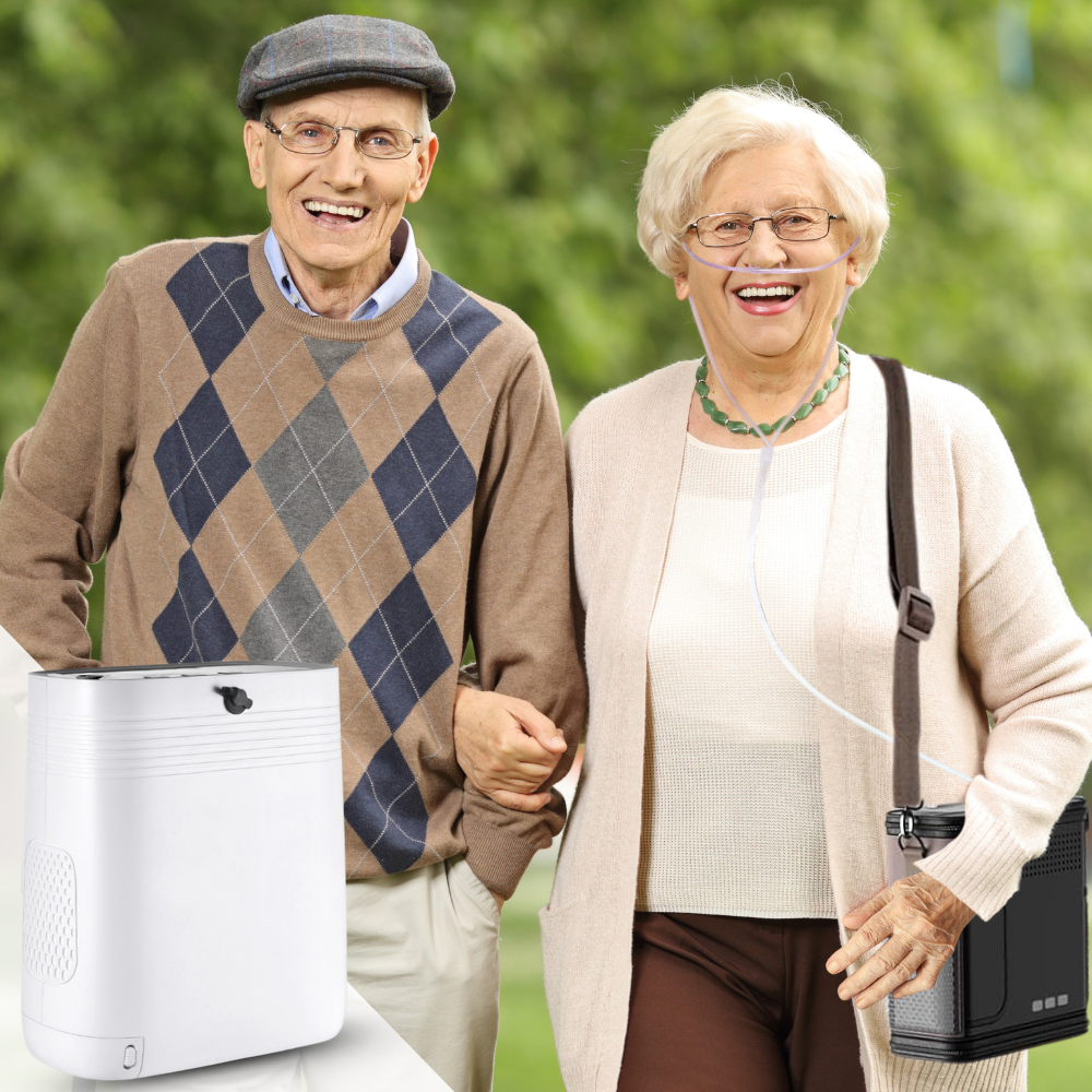 New 1-5L Continuous Flow Portable Battery Oxygen Concentrator With Low Noise For Outdoor Use 1001S