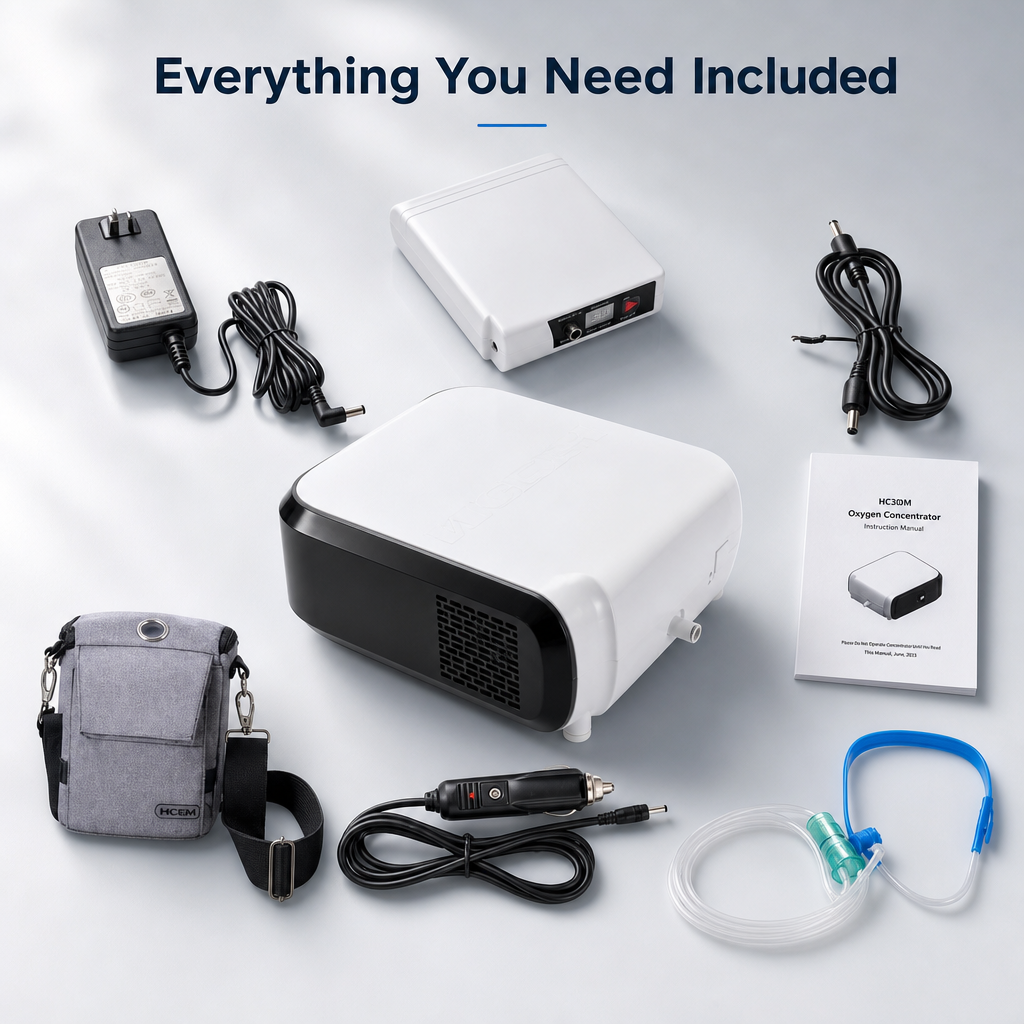 2026 New Arrival Low Noise 3L/min Portable Battery Oxygen Concentrator HC-30M