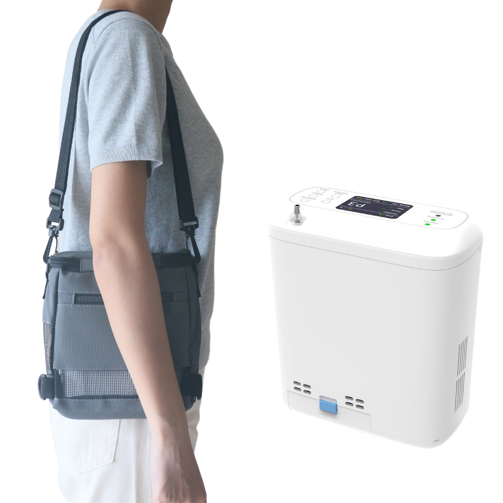 1-6L Adjustable Pulse&Continuous Flow Portable Oxygen Concentrator with Battery for Outdoor Use HCN-06