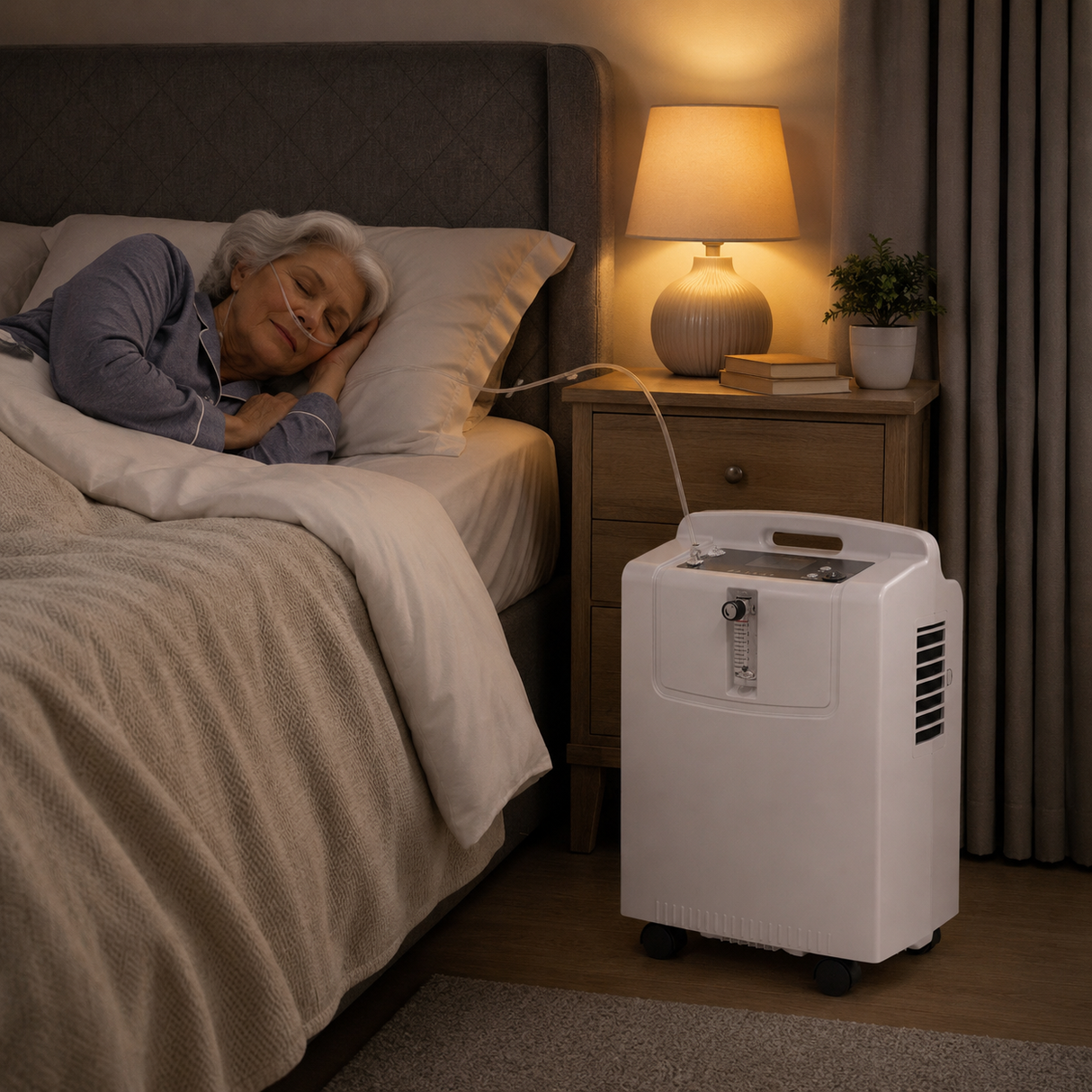 1-5L Adjustable 93% High Purity Home Use Oxygen Concentrator with 24/7 Continuous Operation Quiet Running for Sleeping JAY-5KW