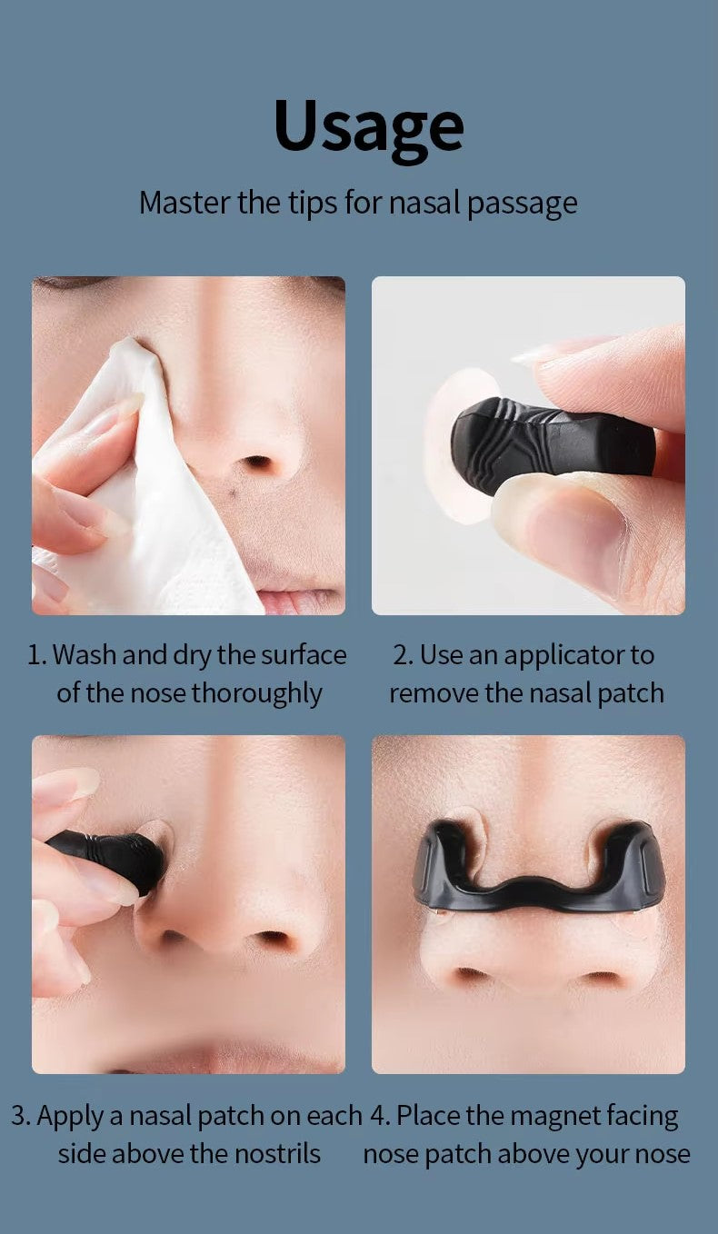 Magnetic Nasal Strip Starter Kit Boost Oxygen Intake Improve Sleep Quality Skin Safe Breathing Dilators DS-1