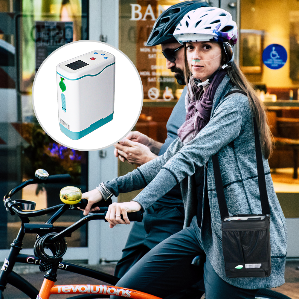 Portable Pulse Dose 1-6 Adjustable 4.4 Hours Battery Oxygen Concentrator - KY-ZY6A