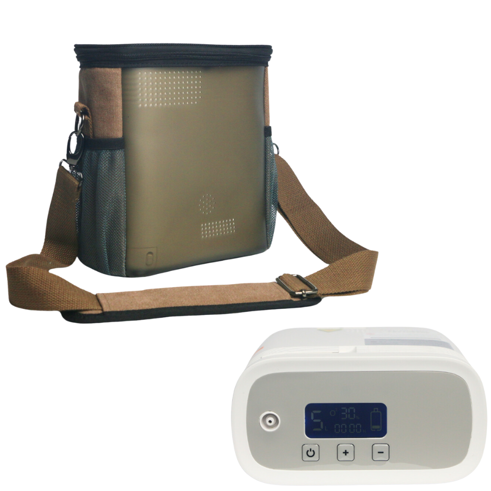 Small 1-5L Adjustable Continuous Flow Portable Oxygen Concentrator With 2.5 Hours Battery For Travel Use 1001S