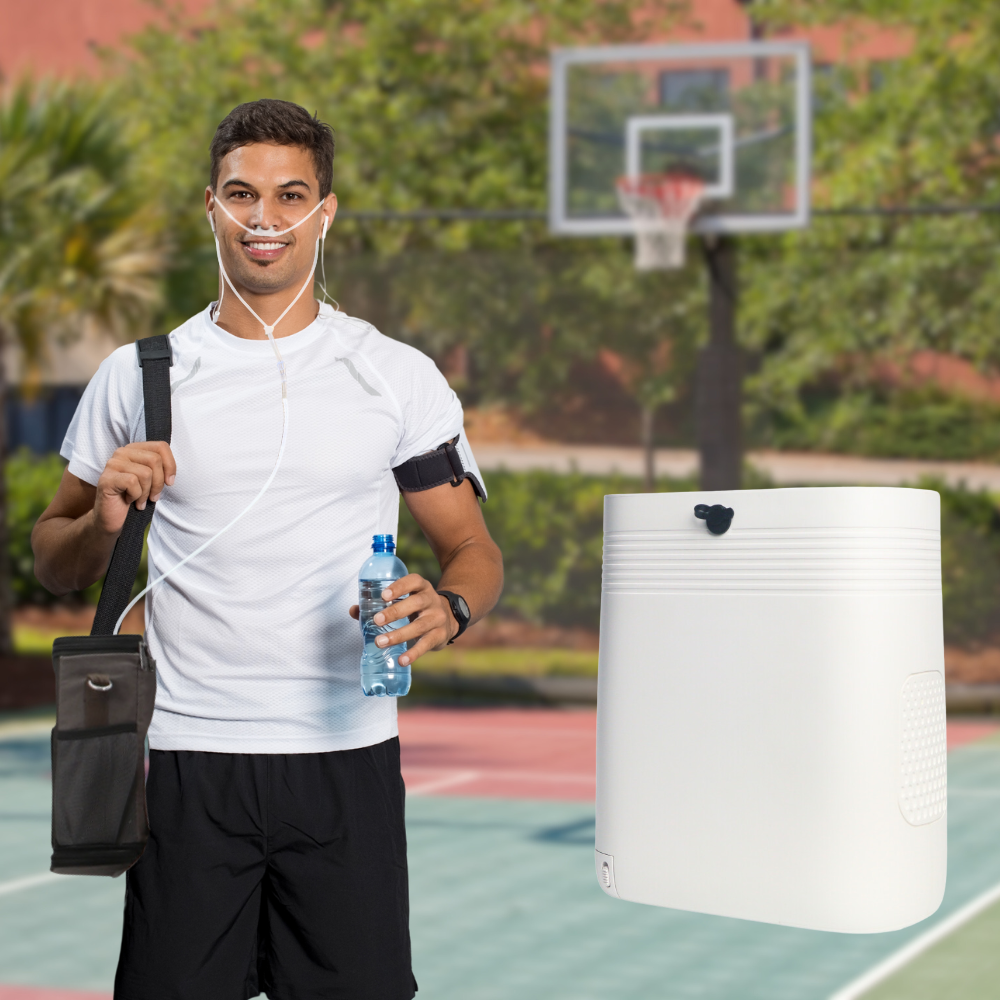 Small Lightweight Portable 1-5L Oxygen Concentrator 90% High Purity With 2.5 Hours Battery Continuously Work All Night 1001S