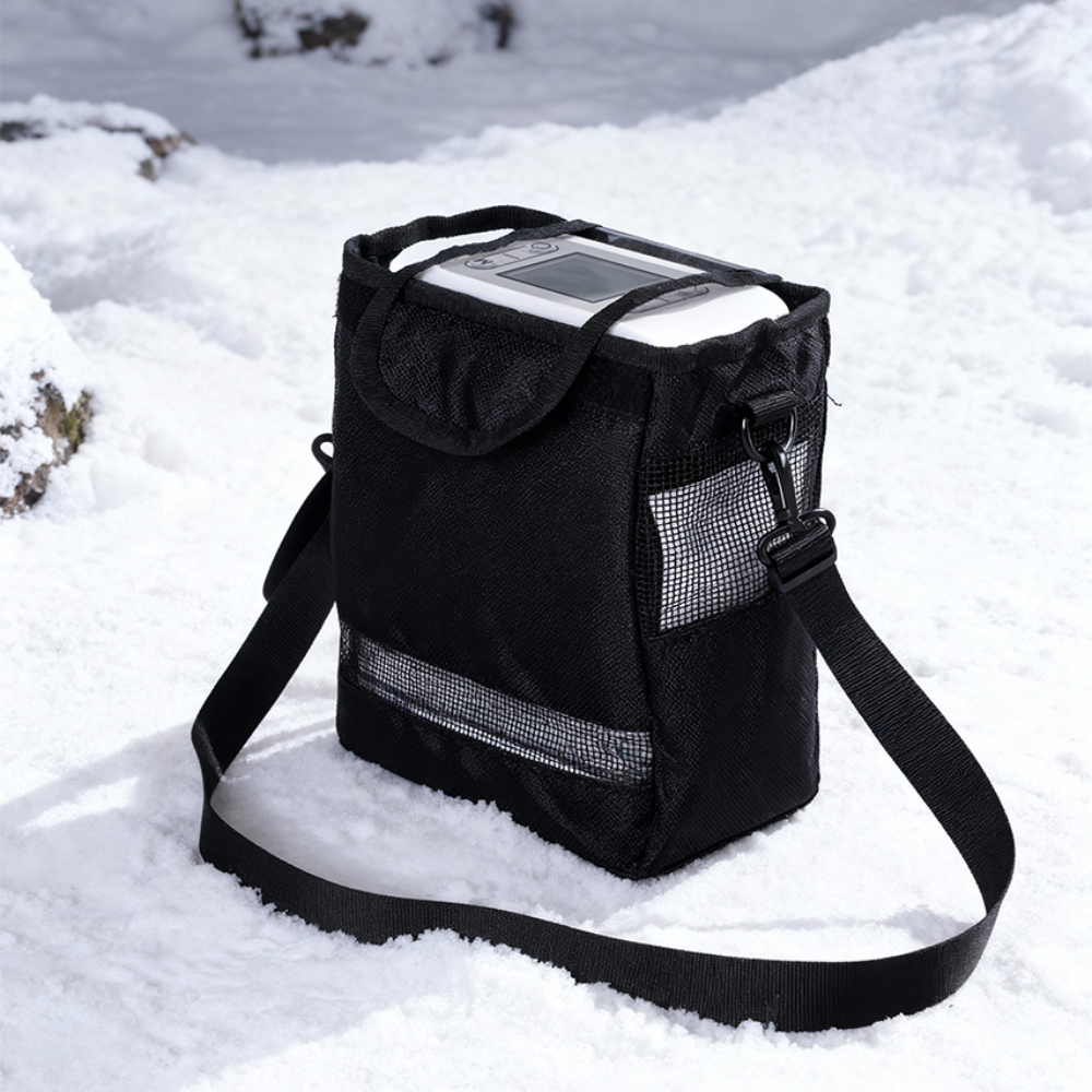 1-7L Portable 5 Hours Battery Oxygen Concentrator Pulse&Continuous Flow with 90% High Purity for Travel Use - 1007S