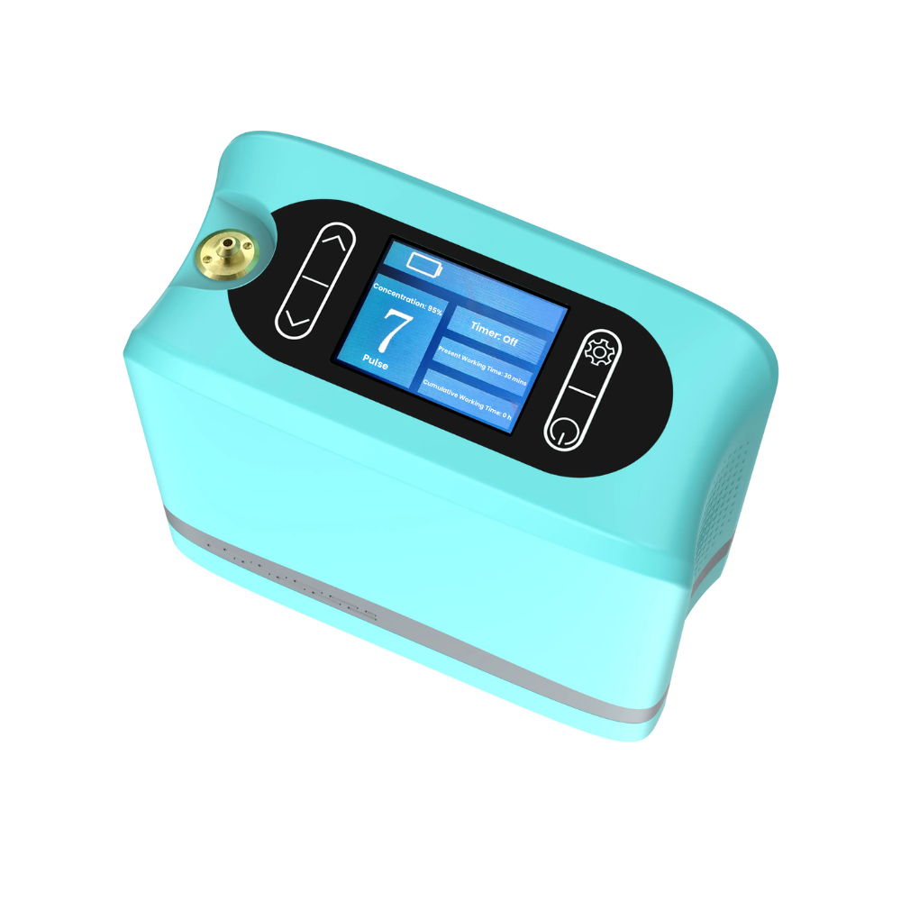 Small 1-7L Pulse Portable Battery Oxygen Concentrator for Travel with 5 Hours Battery Continuously Work All Night 1006S
