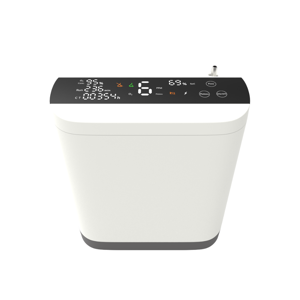 Mini Size 1-10L Adjustable Continuous&Pulse Flow Portable Oxygen Concentrator with Long-life Battery for Outdoor Use POC-10