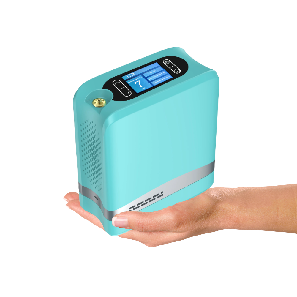 Lightweight Mini Size Quiet 1-7L Adjustable Pulse Portable Oxygen Concentrator With Carry Bag and 5 Hours Battery For Travel Use 96% Purity 1006S