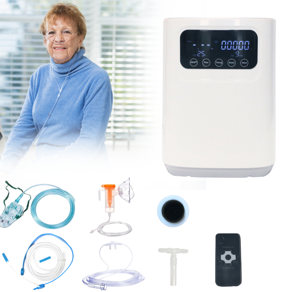 New Home Use 9L Oxygen Concentrator Low Noise Continuously Work All Night HOC-04