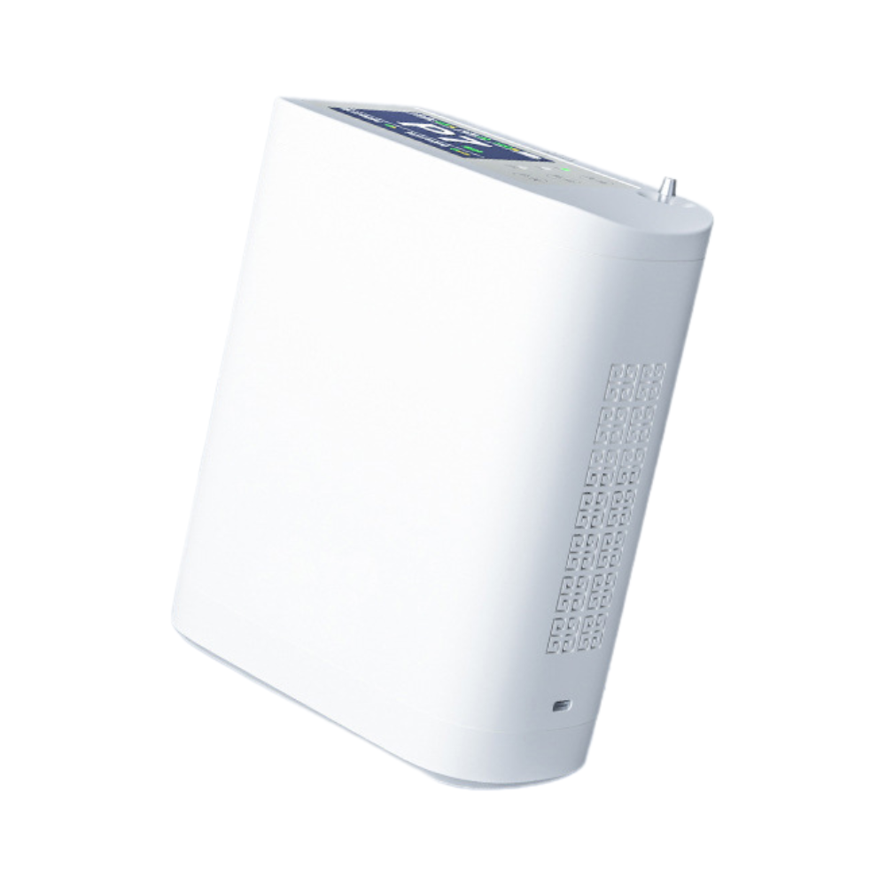 Small 8L Portable Battery Oxygen Concentrator Continuous&Pulse Flow with 5.5 Hours Battery for Travel Use Low Noise All Night Sleeping Use POC-08