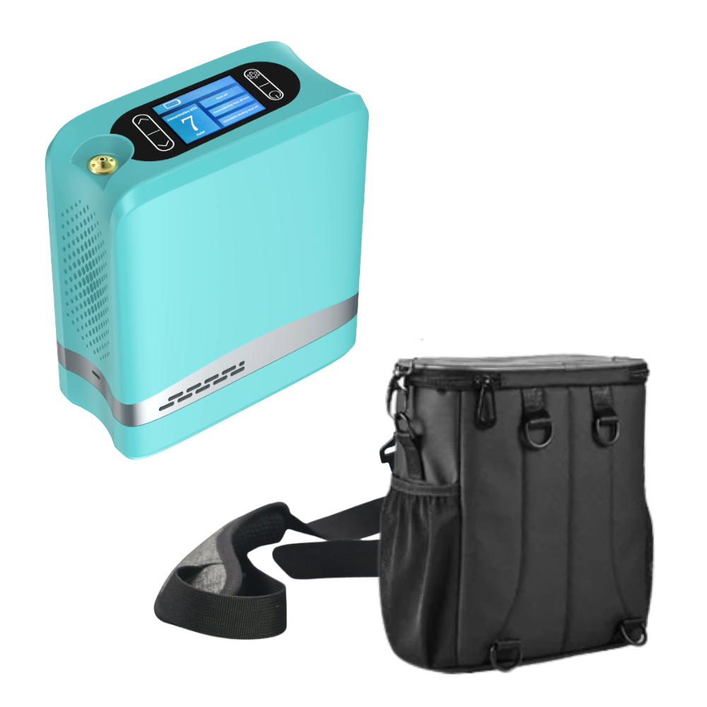 Small 1-7L Pulse Portable Battery Oxygen Concentrator for Travel with 5 Hours Battery Continuously Work All Night 1006S