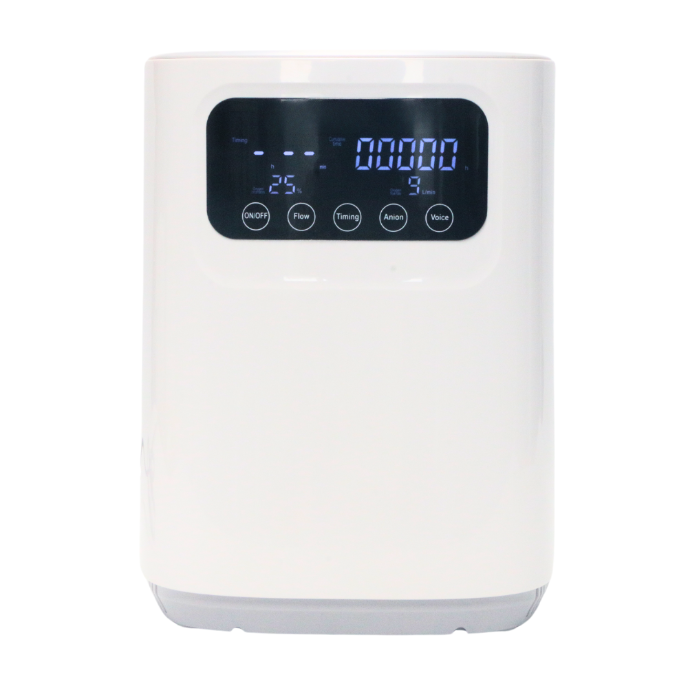 Two People Use 1-9L Adjustable Continuous Flow Oxygen Concentrator With Atomization Function HOC-04