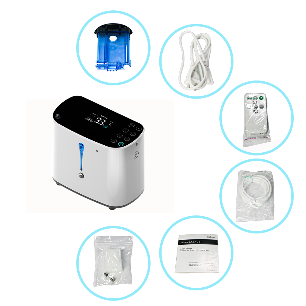96 O2 Home Use 6L Ultra-Quiet Oxygen Concentrator | Continuous Flow Oxygen ...