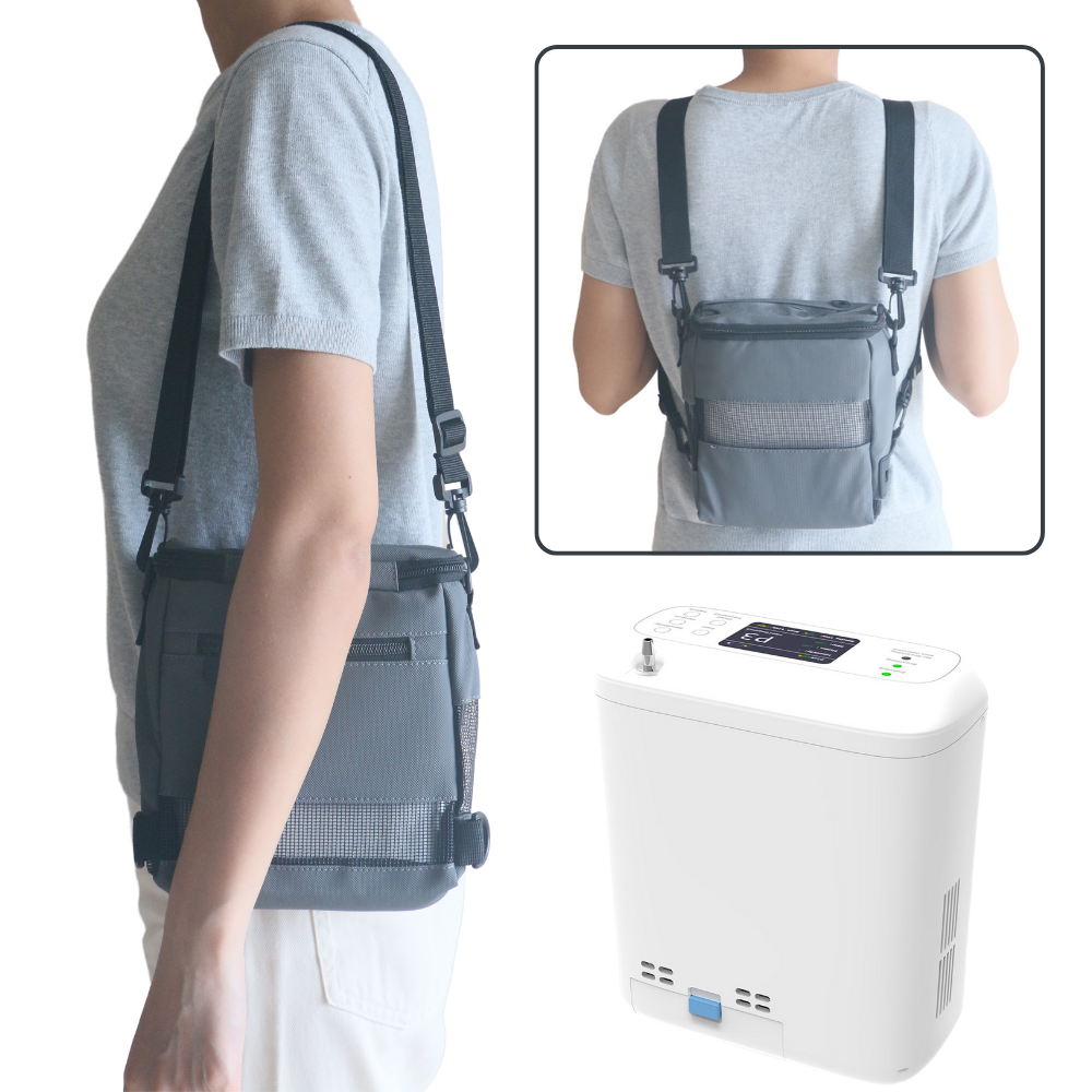 1-6 Settings Adjustable Pulse&Continuous Flow Small Portable Concentrator Oxygen Machine with Rechargeable Battery HCN-06
