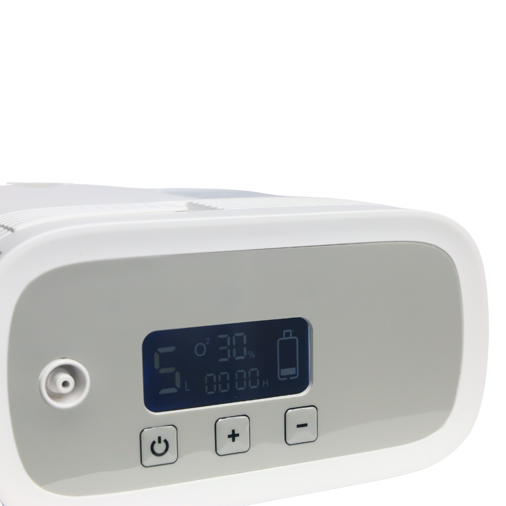 Lightweight Small Size Portable 1-5L Adjustable Continuous Flow Oxygen Concentrator With 2.5 Hours Battery Work All Night 1001S