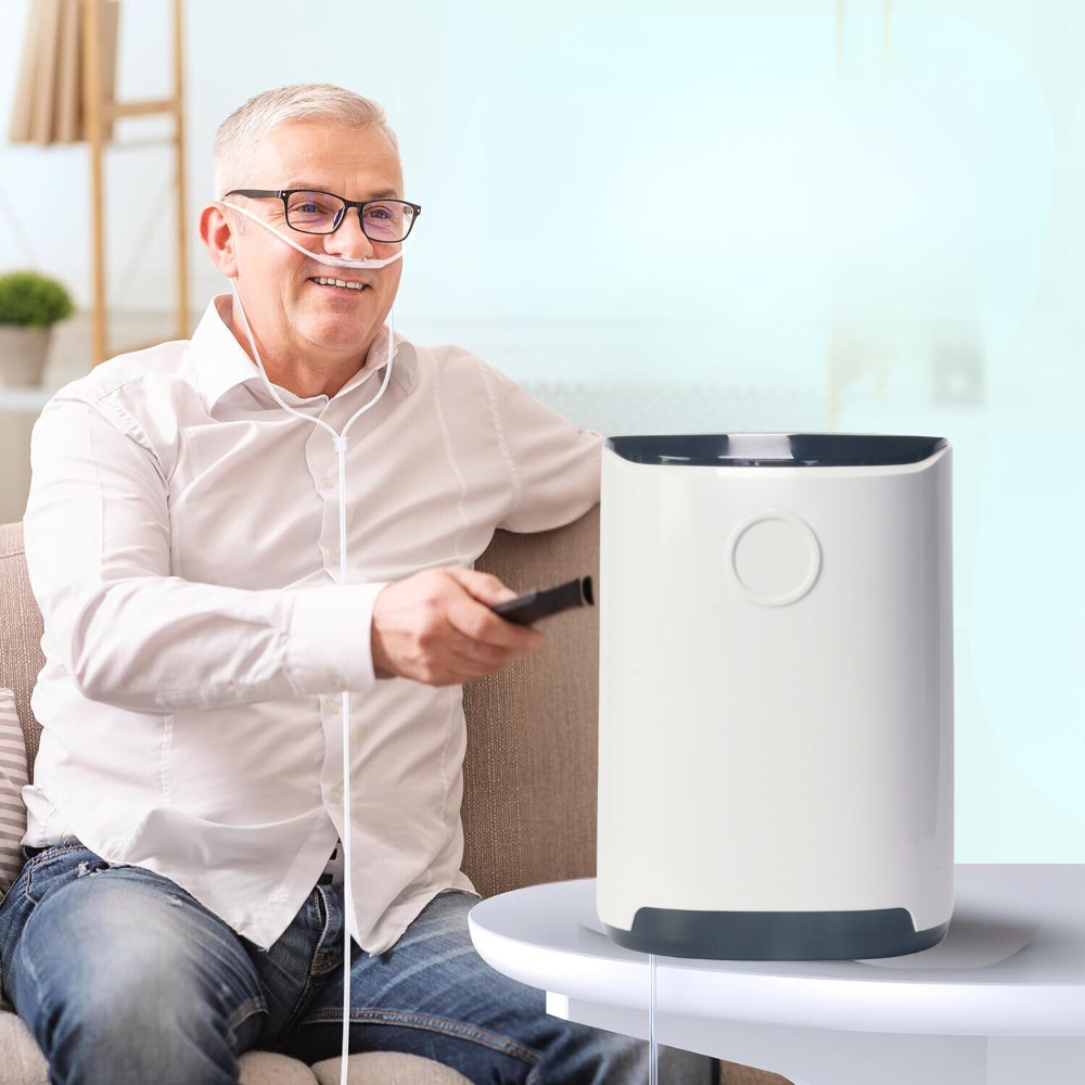 Home Use 1-9L Adjustable Continuous Flow Oxygen Concentrator 2-in-1 With Atomization Function - HOC-03