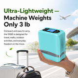 Pre-Owned Lightweight Mini Size Quiet 1-7L Adjustable Pulse Portable Oxygen Concentrator With Carry Bag and 5 Hours Battery For Travel Use 96% Purity 1006S