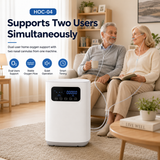 Home Use Continuous Flow 1-9L Oxygen Concentrator All Night Use With Low Noise HOC-04