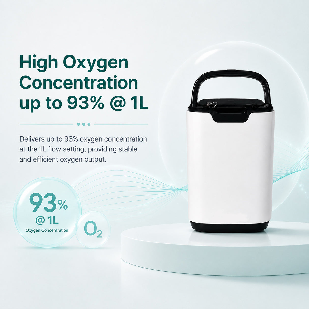 Continuous Flow Home Use 1-9L Adjustable Oxygen Concentrator - HOC-02