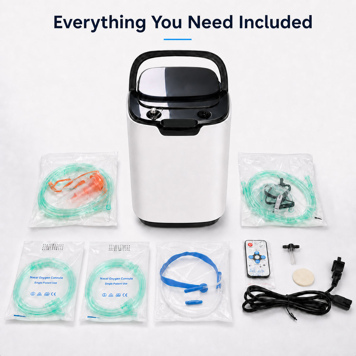 Continuous Flow Home Use 1-9L Adjustable Oxygen Concentrator - HOC-02
