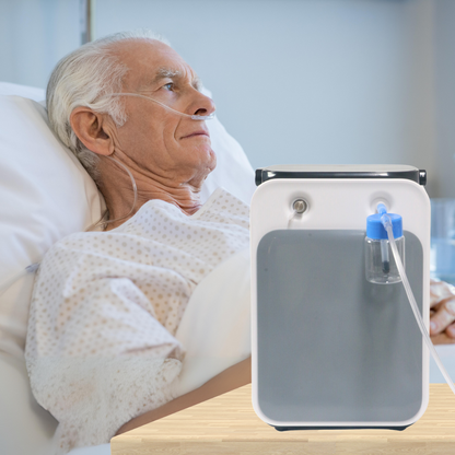 2 in 1 Home Use 1-9 Liters 93% Purity Continuous Flow Oxygen Concentrator With Atomization Function For Two People Use HOC-06