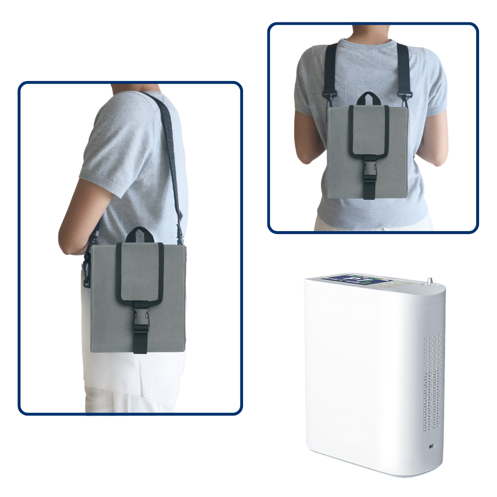Mini Quiet 1-8L Adjustable Continuous&Pulse Flow Portable Oxygen Concentrator with Long-life Battery for Outdoor Use POC-08