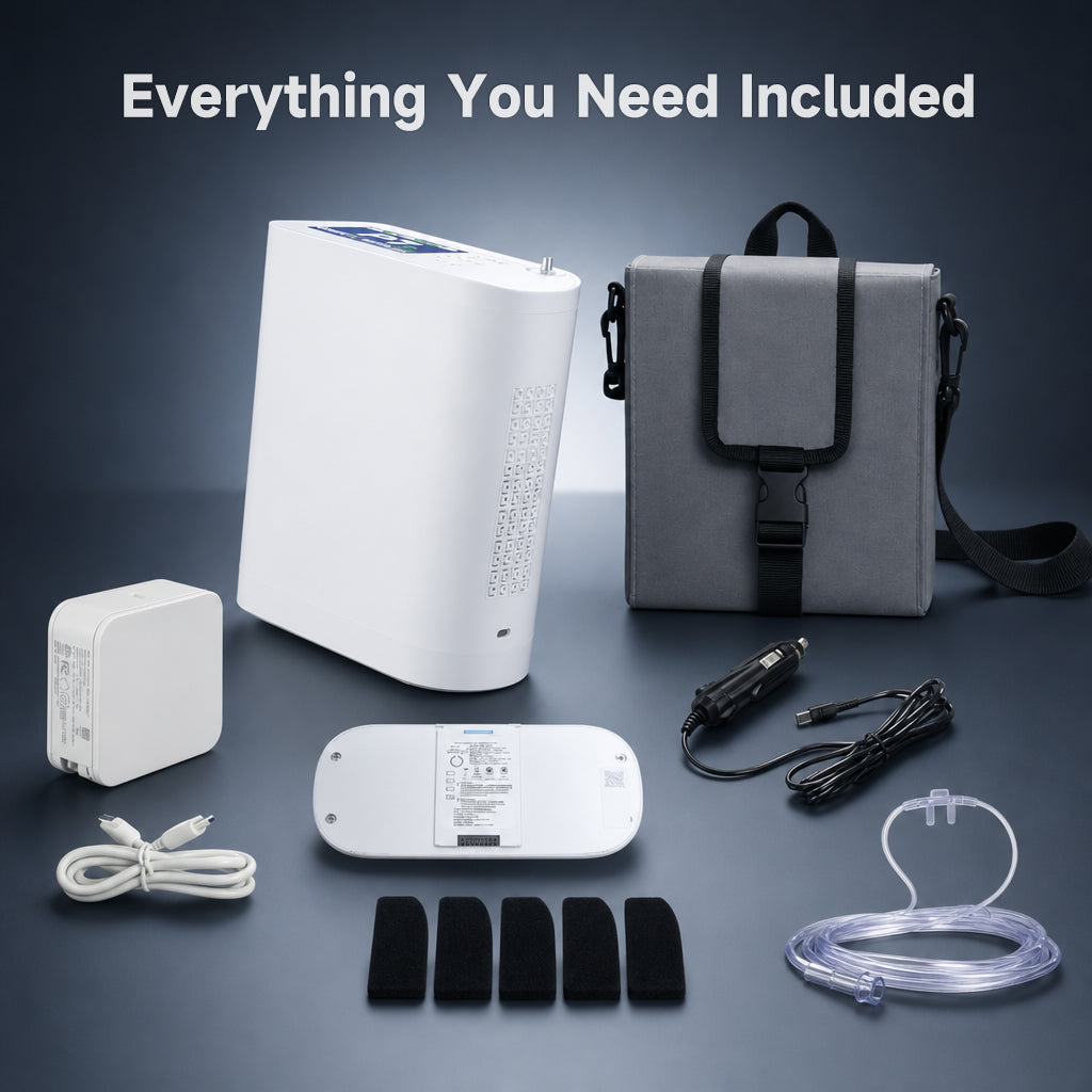 New Small 1-8L Adjustable Portable Oxygen Concentrator With 11 Hours Battery Work Continuously For Travel Use POC-08