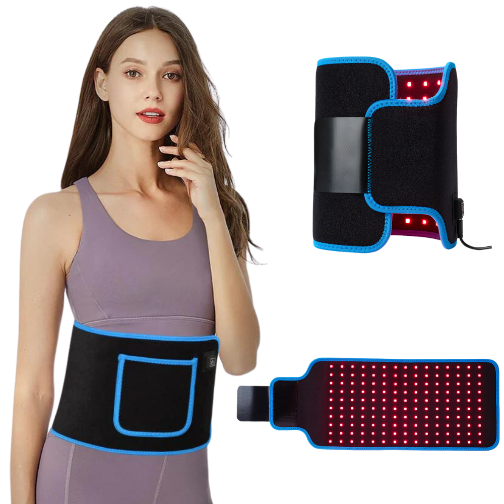 Red LED Light Therapy Lumbar Brace for Infrared Healing | Waist ...