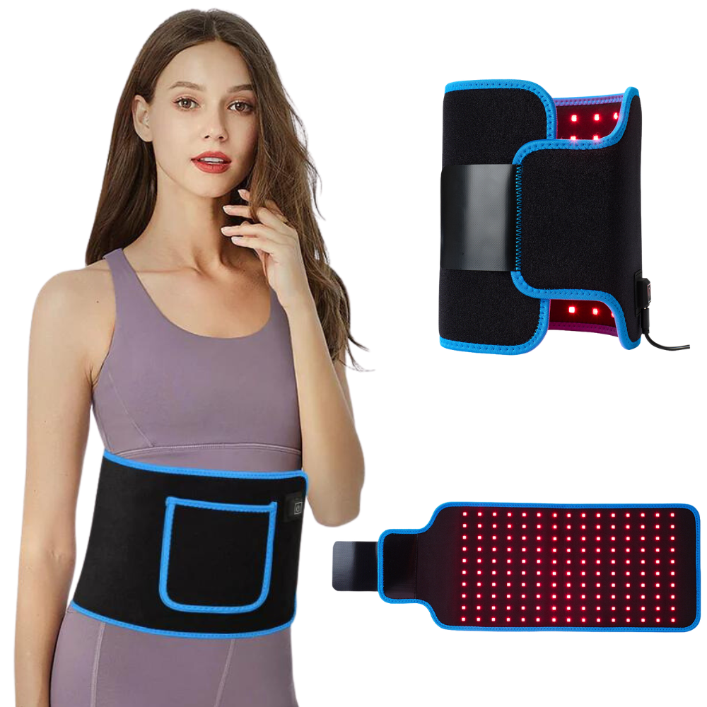 LED Infrared Back Support Band LED Therapy for Lower Back Pain Red LED Therapy Light Infrared Lumbar Support Wrap - L150