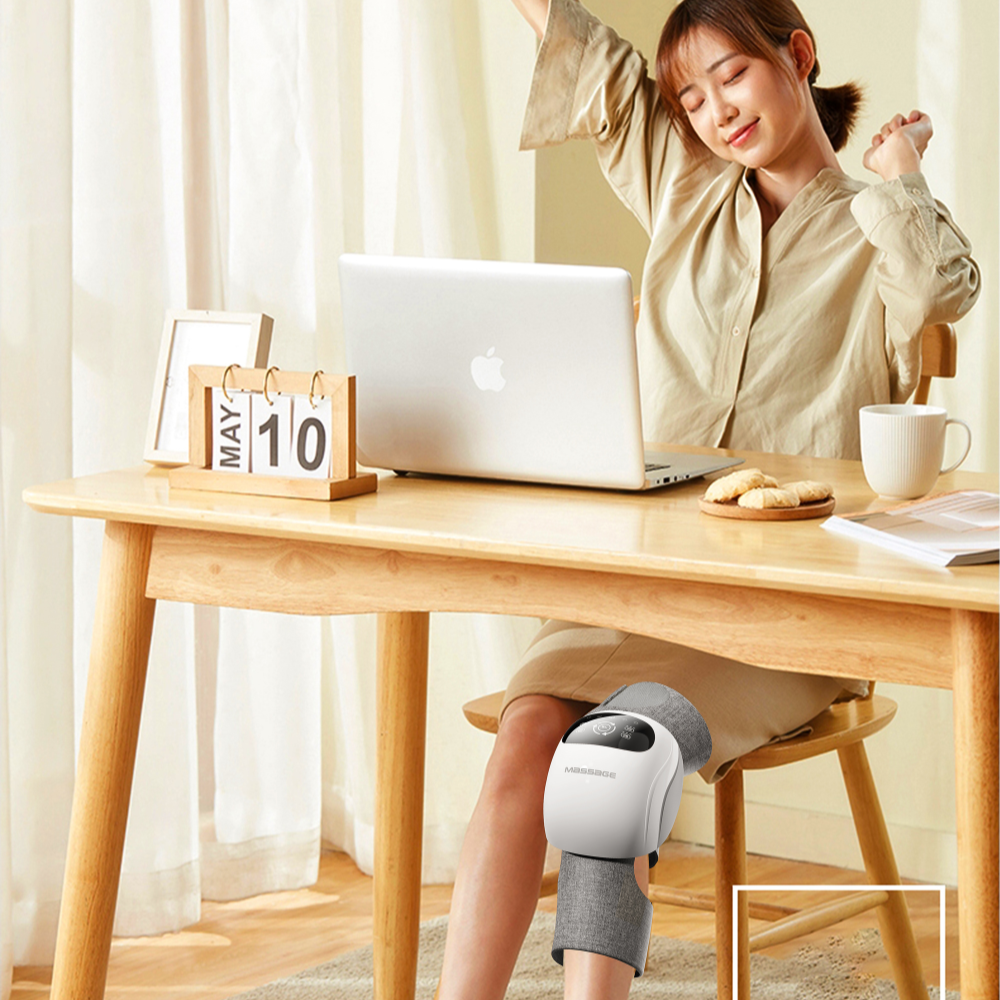 Knee Massager Cordless Leg Massager with Heat Compression Vibration JA-K01