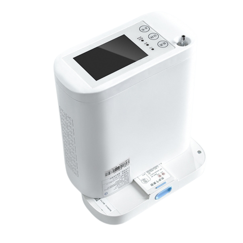 Small 8L Portable Battery Oxygen Concentrator Continuous&Pulse Flow with 5.5 Hours Battery for Travel Use Low Noise All Night Sleeping Use POC-08