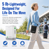 Lightweight 1-5L Adjustable Continuous Flow Portable Oxygen Concentrator With Long Time Battery For Travel Use HCN-5B