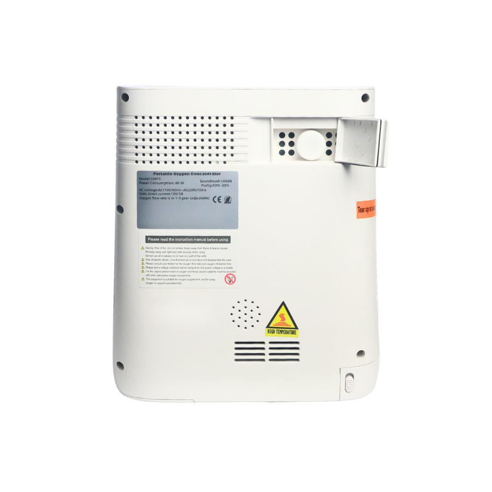 Lightweight Small Size Portable 1-5L Adjustable Continuous Flow Oxygen Concentrator With 2.5 Hours Battery Work All Night 1001S