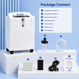 1-5L Adjustable Home Use Oxygen Concentrator with 93% High Purity Oxygen Output Quiet Operation and CPAP Use Capability for All Night Sleeping Use JAY-5KW