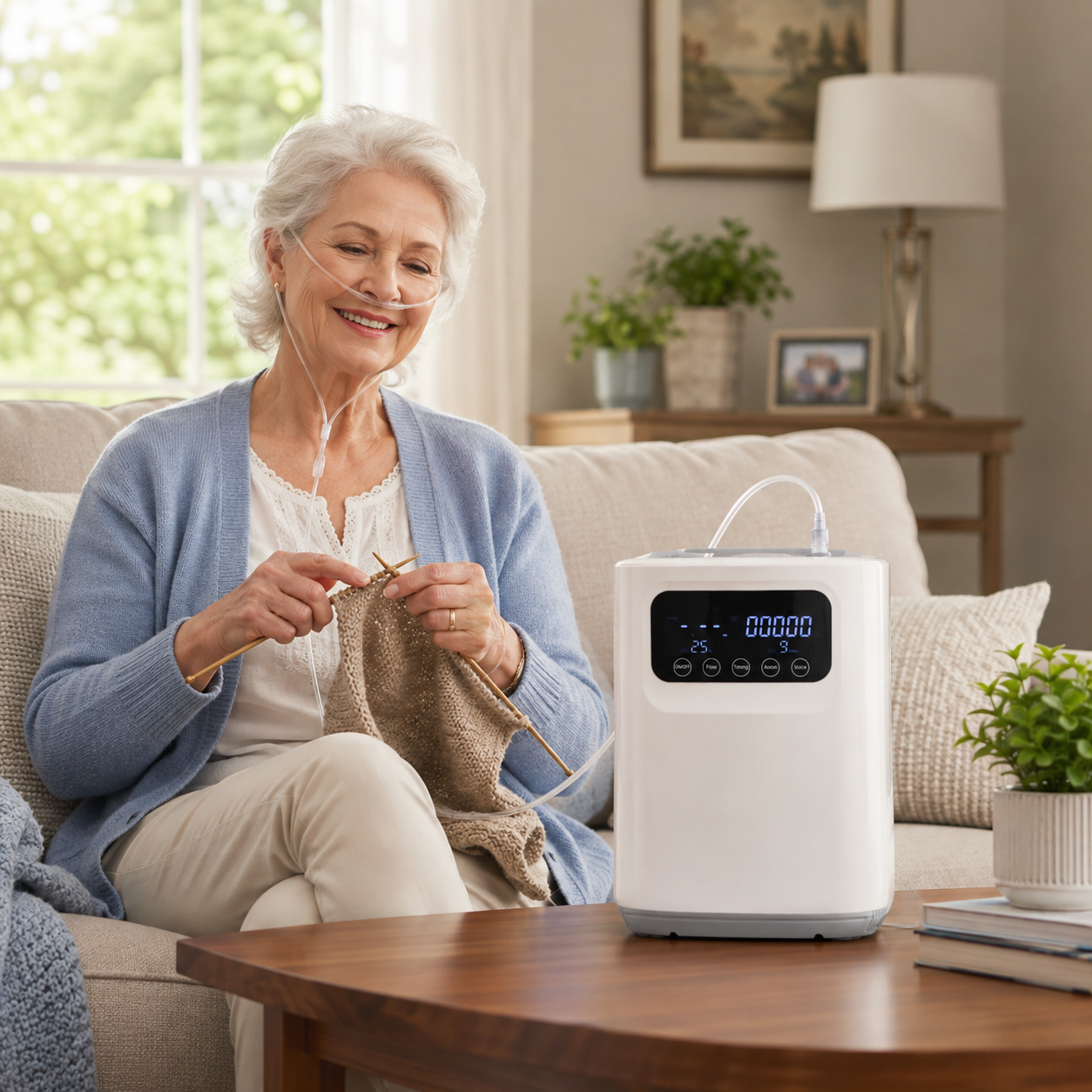 New Home Use 9L Oxygen Concentrator Low Noise Continuously Work All Night HOC-04