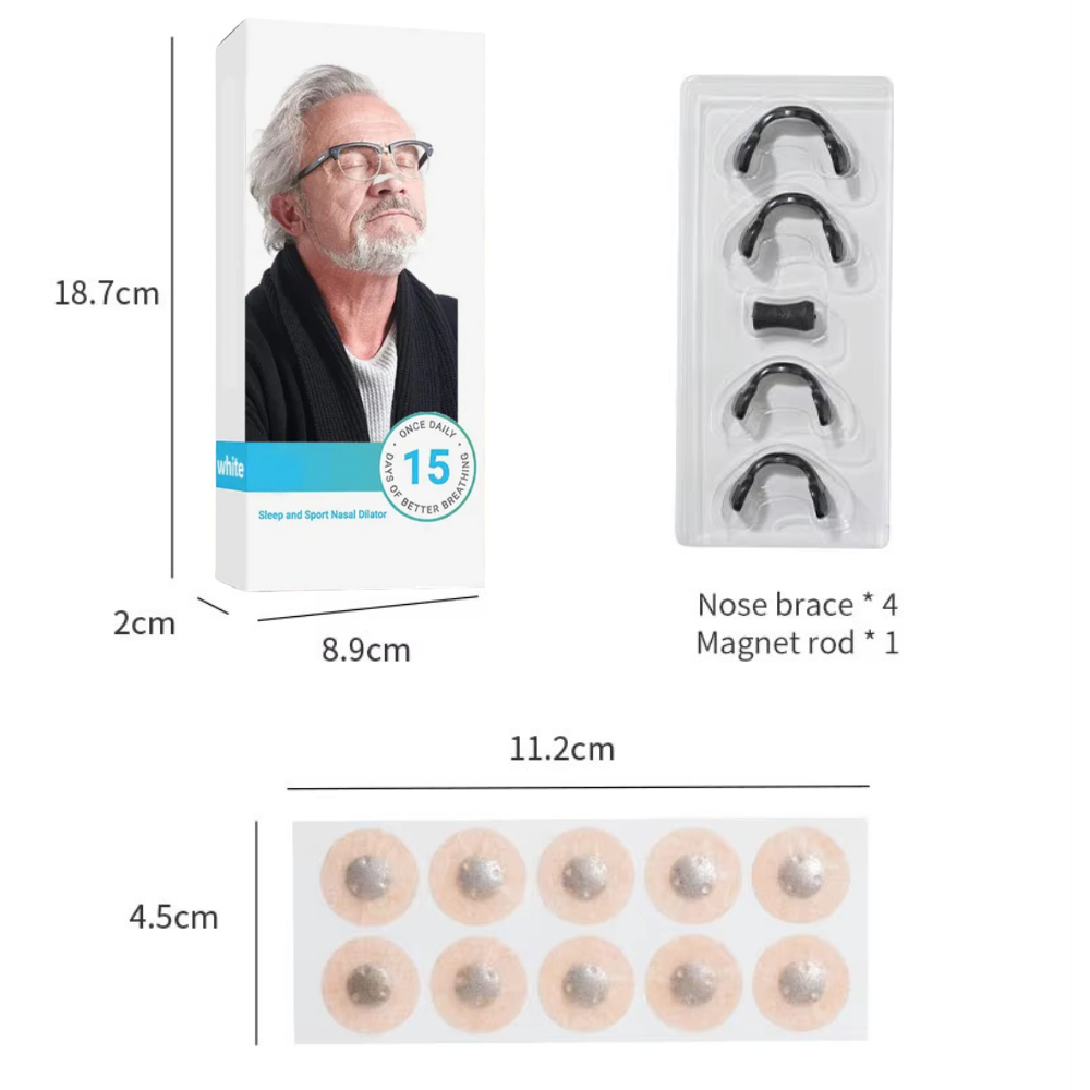 Magnetic Nasal Strip Sport Nasal Dilator Sleep Nasal Breathing Dilators Starter Kit Nose Magnetic Nasal Strips Reduce Snoring DS-1